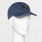 Women's Washed Canvas Butterfly Baseball Hat - Wild Fable Navy Blue