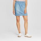 Women's Denim Paperbag Waist Skirt - Universal Thread Blue