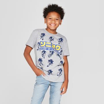 Boys' Sega Sonic Short Sleeve Graphic T-shirt - Gray