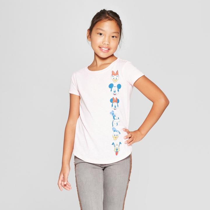 Disney Girls' Mickey Mouse & Friends Short Sleeve T-shirt -