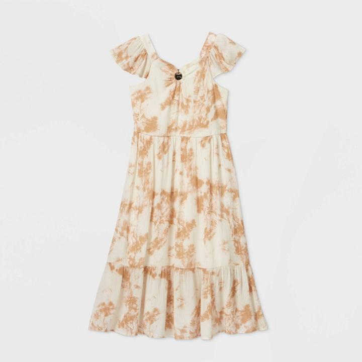 Girls' Ring-front Gauze Maxi Dress - Art Class Pink