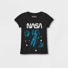 Girls' Nasa Short Sleeve Graphic T-shirt - Black