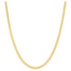 Tiara Gold Over Silver 16 - 22 Adjustable Curb Chain, Women's, Yellow