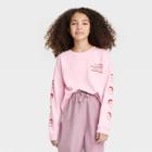 Girls' Holiday Crewneck Sweatshirt - Art Class Pink