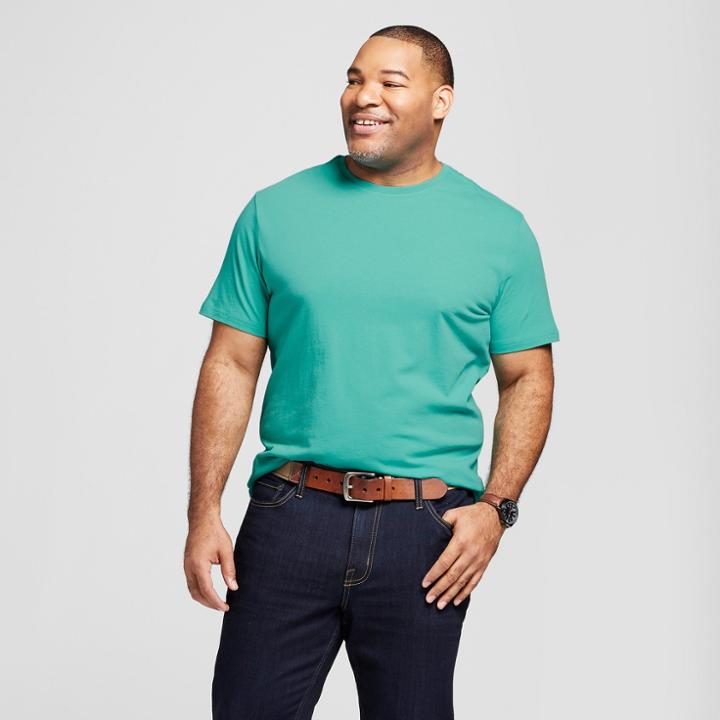 Men's Tall Standard Fit Short Sleeve Crew Neck T-shirt - Goodfellow & Co High Tide