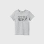 Toddler Kids' Short Sleeve 'future President' Graphic T-shirt - Cat & Jack Gray