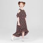 Girls' Cold Shoulder Maxi Dress - Art Class Black