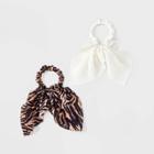 Hair Twister With Tail Set 2pc - A New Day Black/beige