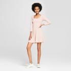 Women's Square Neckline Skater Dress - Soul Cake (juniors') Pink