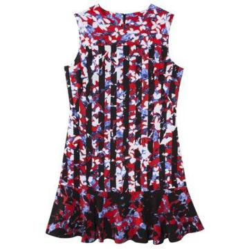 Peter Pilotto For Target Dress -red Floral Print