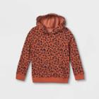 Girls' Printed Pullover Hoodie - Cat & Jack Orange