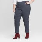Women's Plus Size Pull-on Skinny Ankle Pants - Ava & Viv Heather Gray