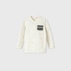Toddler Boys' Long Sleeve Double Knit T-shirt - Cat & Jack Cream