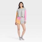 Women's Colorblock Fleece Lounge Sweatshirt - Colsie Gray