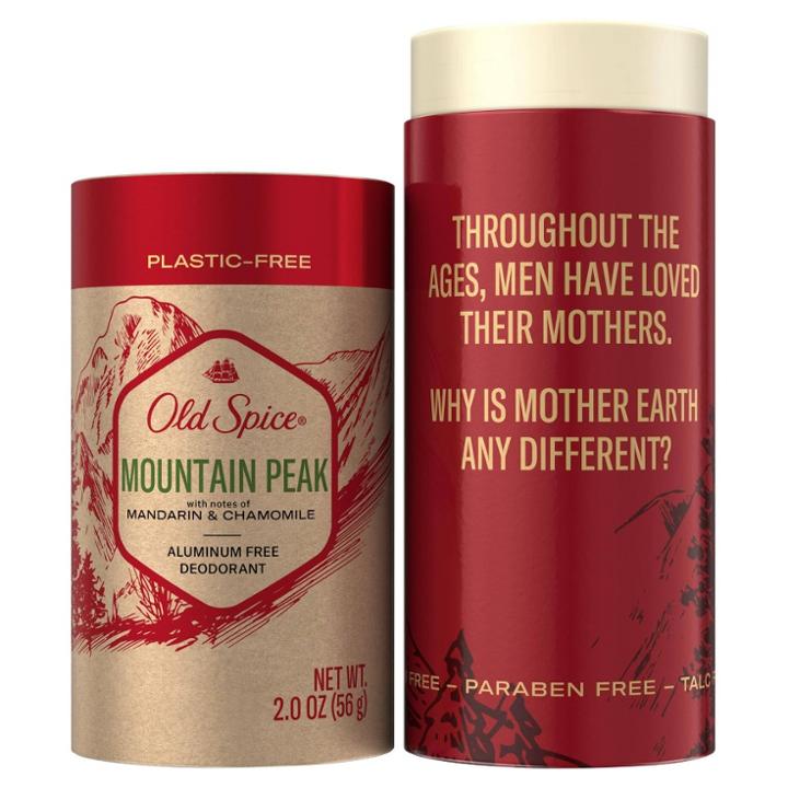 Old Spice Sustainable Packaging Men's Deodorant Mountain Peak