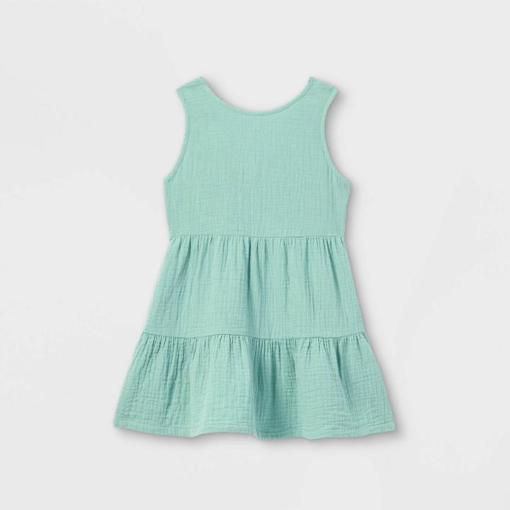 Toddler Girls' Tiered Tank Dress - Cat & Jack Green