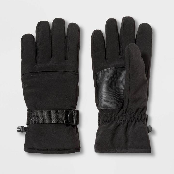 Men's Gussett Ski Gloves - Goodfellow & Co Black,
