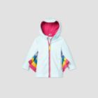 Toddler Girls' Rainbow Dress Up To Play Rain Jacket - Cat & Jack Mint Blue 12m, Blue/green