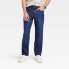 Men's Straight Fit Jeans - Goodfellow & Co Dark Blue Denim