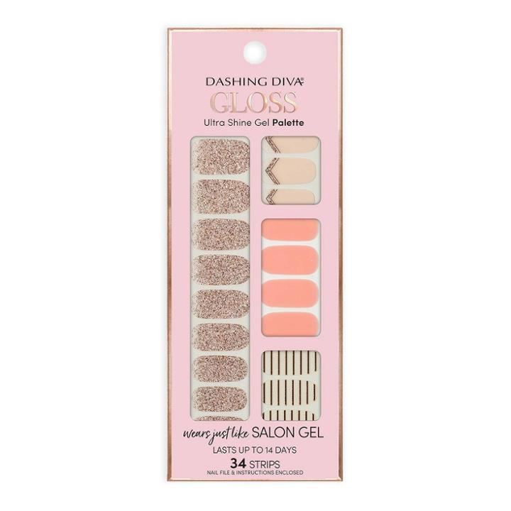 Dashing Diva Gloss In The Blush Gs04 - 34 Strips, Adult Unisex
