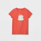 Girls' Ice Cream Unicorn Cat Graphic Short Sleeve T-shirt - Cat & Jack Coral Xs, Pink/ivory/white