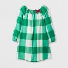 Happy By Pink Chicken Girls' Buffalo Check Woven A Line Dress - Green