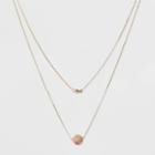 Bead Duo Necklace - Universal Thread Pink/gold,