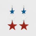 Target Triple Drop Star Linear Earrings,