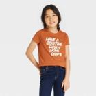 Girls' 'creative Day' Short Sleeve Graphic T-shirt - Cat & Jack Cinnamon