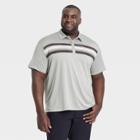 Men's Chest Striped Polo Shirt - All In Motion Gray