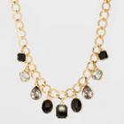Mixed Stone Charm With Ombre Effect Collar Necklace - A New Day Black