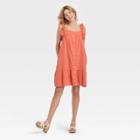 Women's Flutter Sleeveless Short Dress - Universal Thread Apricot Orange