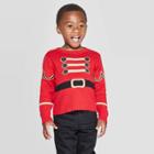 Mighty Fine Toddler Boy Soldier Long Sleeve Pullover Sweater - Red