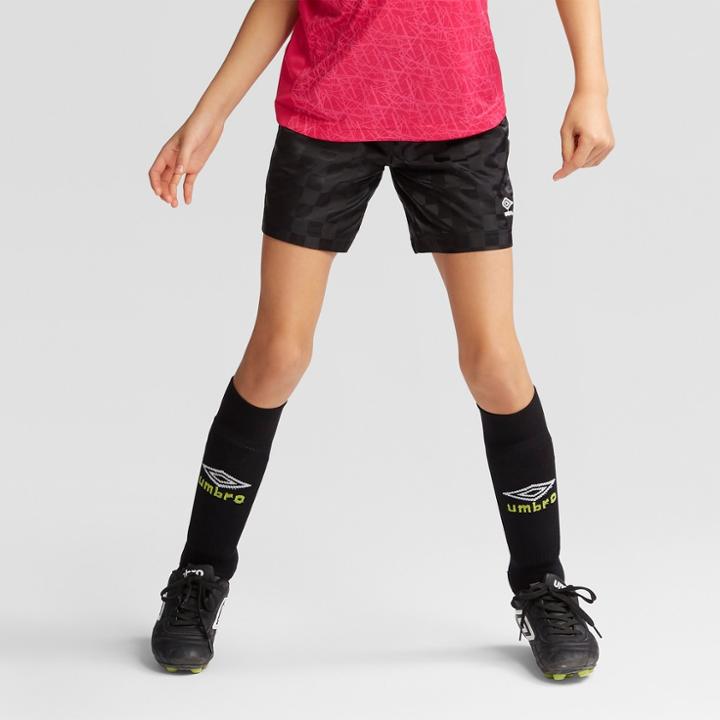 Plus Size Umbro Girls' Checkerboard Shorts - Black