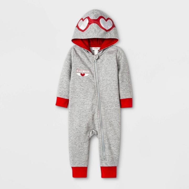 Baby Boys' V-day Flight Romper - Cat & Jack Gray