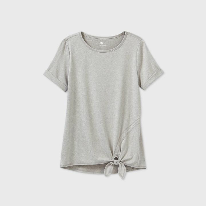 Girls' Short Sleeve Studio T-shirt - All In Motion Gray Heather