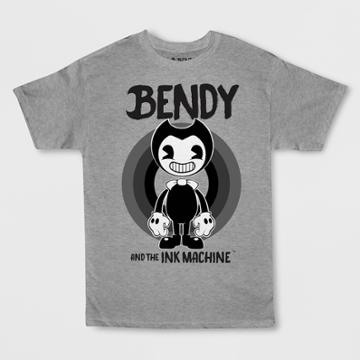 Mad Engine Boys' Bendy And The Ink Machine Short Sleeve Graphic T-shirt - Gray