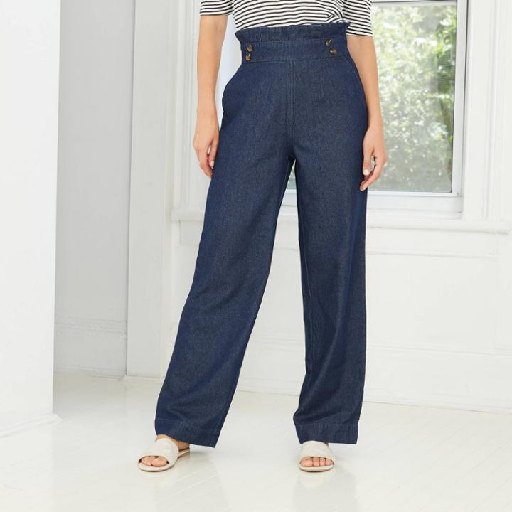Women's High-rise Wide Leg Pants - Who What Wear Blue