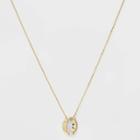 Beloved + Inspired Gold Dipped Open Circle 'you Are Enough' Chain Necklace - Gold
