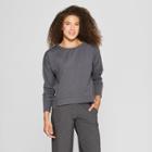 Mpg Sport Women's Knit Crew Neck Sweatshirt - Grey Heather