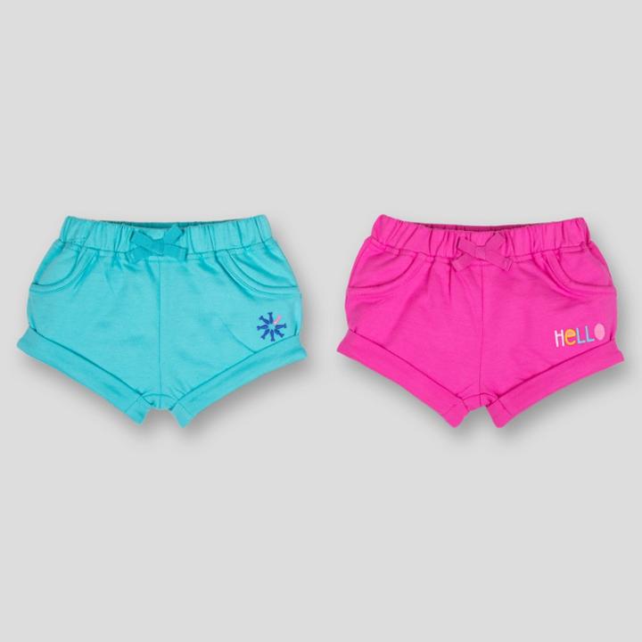 Lamaze Baby Girls' Organic Cotton 2pk Solid Shorts - Pink