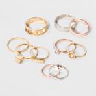 Target Ten Piece With Clean Geo Shape And Love Band Ring Set,