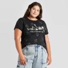 Zoe+liv Women's Plus Size Skeleton I'm Literally Dead Halloween Short Sleeve Graphic T-shirt - Black