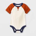 Baby Boys' Jersey Raglan Short Sleeve Bodysuit - Cat & Jack Cream
