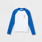 Boys' Flamingo Long Sleeve Rash Guard Swim Shirt - Cat & Jack Blue