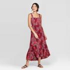Women's Sleeveless Square Neck Maxi Dress - Knox Rose Cherry Red