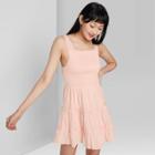 Women's Smocked Top Tiered Dress - Wild Fable Dusty Peach