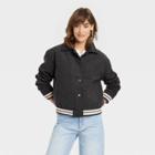 Women's Varsity Bomber Jacket - Universal Thread Dark Gray