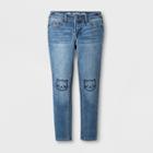 Girls' Skinny Embroidered Jeans - Cat & Jack Light