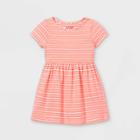 Toddler Girls' Short Sleeve Dress - Cat & Jack Peach